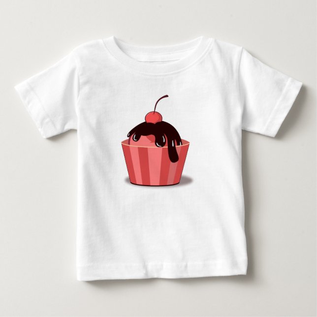Körsbärs Fudge Sundae Toddler Räd T-shirt (Framsida)
