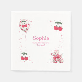 Körsbärsballong Hund Födelsedagsfest Pappers Tallr Pappersservett