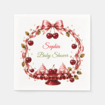 Körsbärsband Baby Shower Rosa Satinband Körsbär