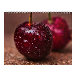 Körsbärsbär säsongsfrukt blommar nytt år kalender