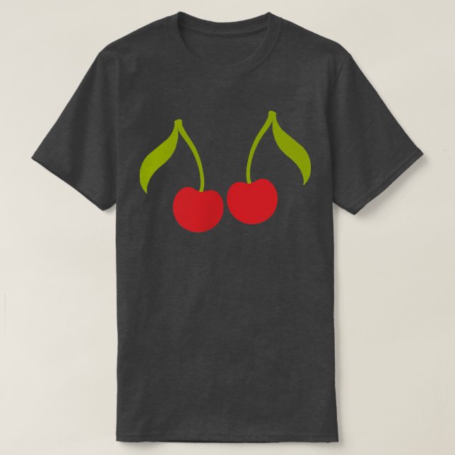 Körsbärsbärets sommarsemester sol vegan (söt) t shirt (Design framsida)