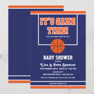 Körsbärsbasket inbjudan till baby shower