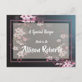 Körsbärsblom Geometric   Bröllopsfest Recept Vykort