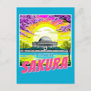 Körsbärsblom Jefferson Memorial Vykort