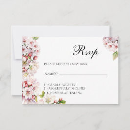 Körsbärsblom RSVP-kort OSA Kort