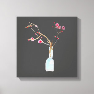 Körsbärsblom sakura akvarell konst canvastryck