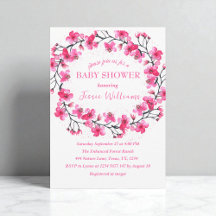 Körsbärsblom Sakura blommor Baby shower