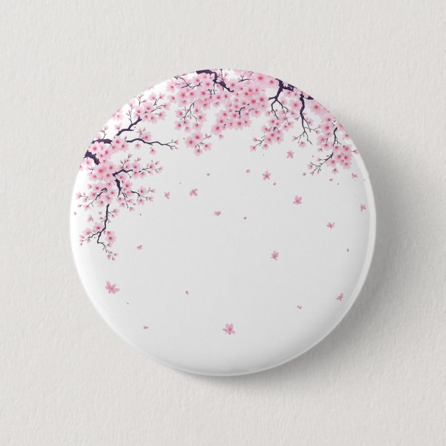Körsbärsblom Sakura Japansk Konst Tote  Knapp (Framsida)