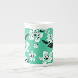 KÖRsbärsblom - SAKURA (MINT) Benporslin Mugg