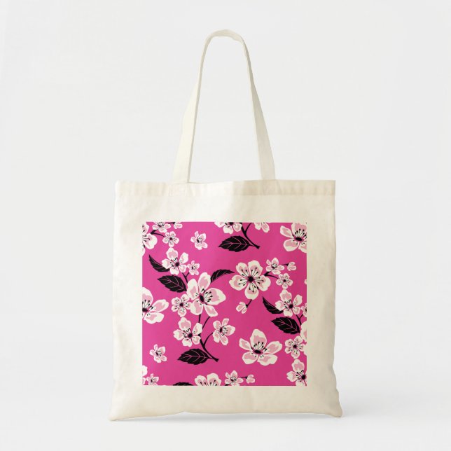KÖRsbärsblom - SAKURA-MÖNSTER I ROSA Tygkasse (Framsidan)