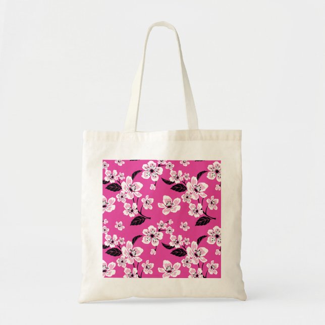 KÖRsbärsblom - SAKURA (ROSA) Tygkasse (Framsidan)