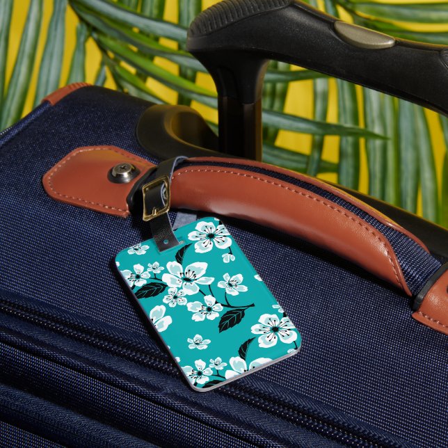 KÖRsbärsblom - SAKURA (TEAL) Bagagebricka (Framsida Insitu 1)