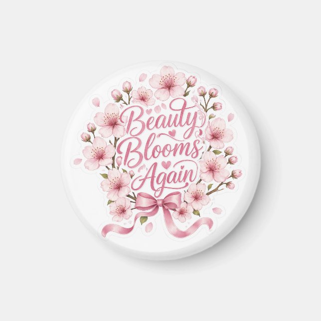Körsbärsblom : Skönhet blommar igen Magnet (Framsidan)