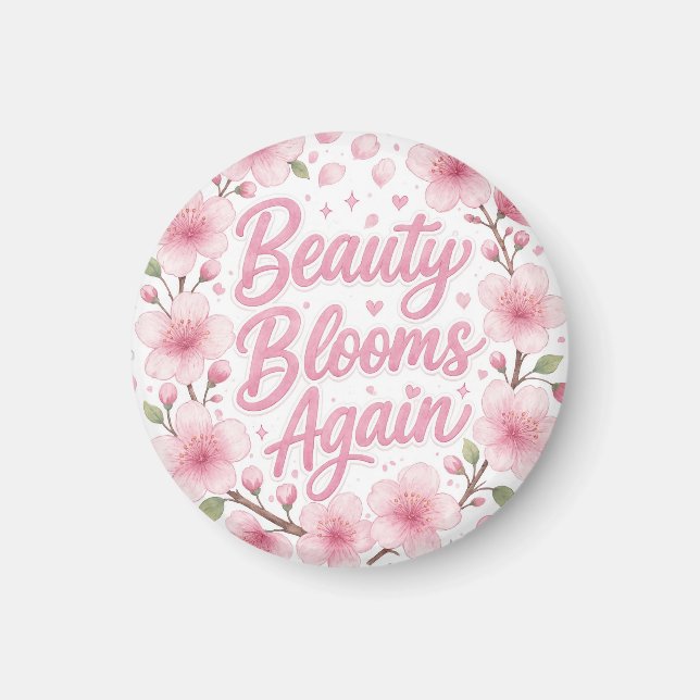 Körsbärsblom : Skönhet blommar igen Magnet (Framsidan)