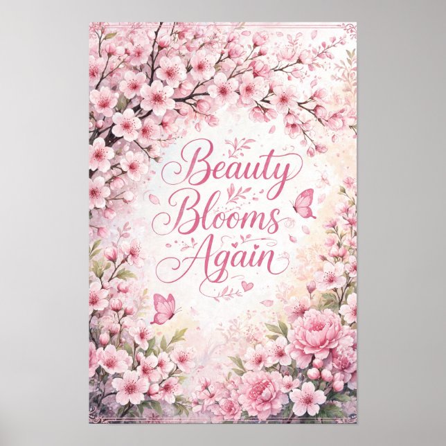 Körsbärsblom : Skönhet blommar igen Poster (Framsidan)