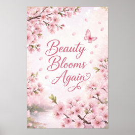 Körsbärsblom : Skönhet blommar igen Poster