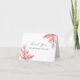 Körsbärsblom Sympati Blommig Begravning Tack Kort