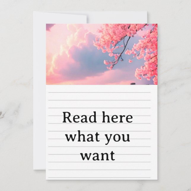 Körsbärsblom vårbröllopsinbjudan - Japansk Inbjudningar (Framsida)