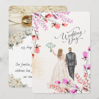 Körsbärsblom Wedding Inbjudan, Anpassad Inbjudningar