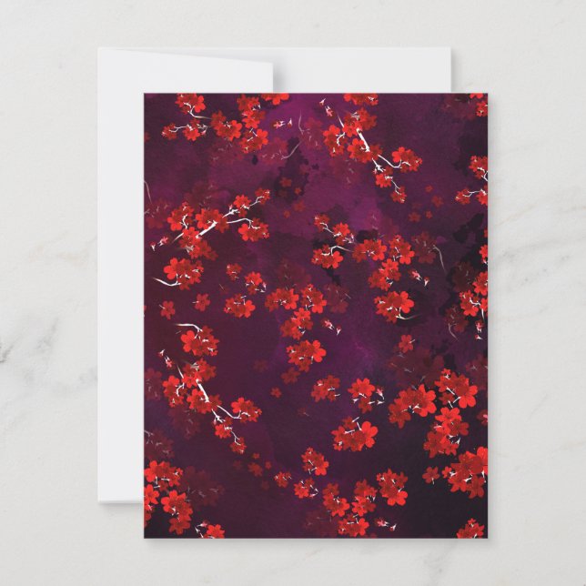 Körsbärsblomma 3 anteckningskort (Framsida)