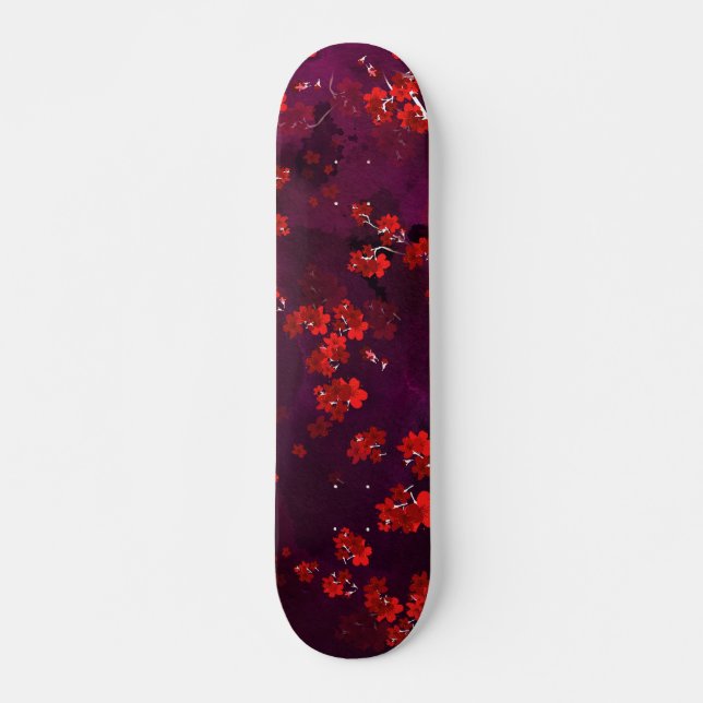 Körsbärsblomma 3 mini skateboard bräda 18,5 cm (Framsida)