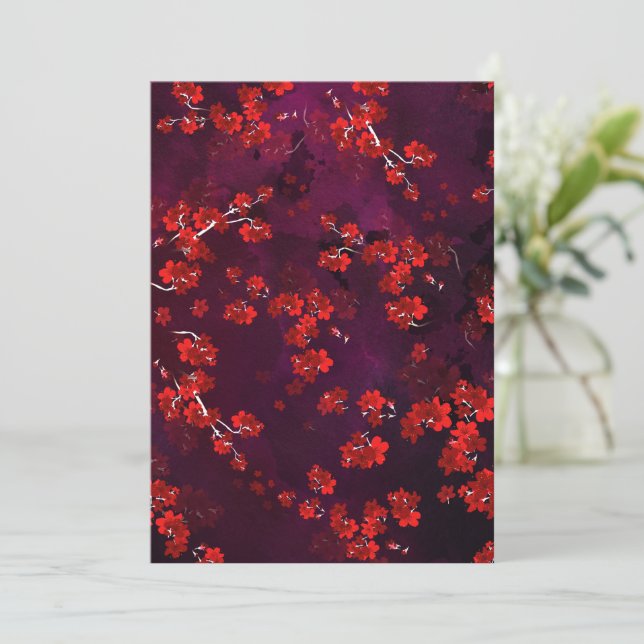 Körsbärsblomma 3 tack kort (Stående Fram)