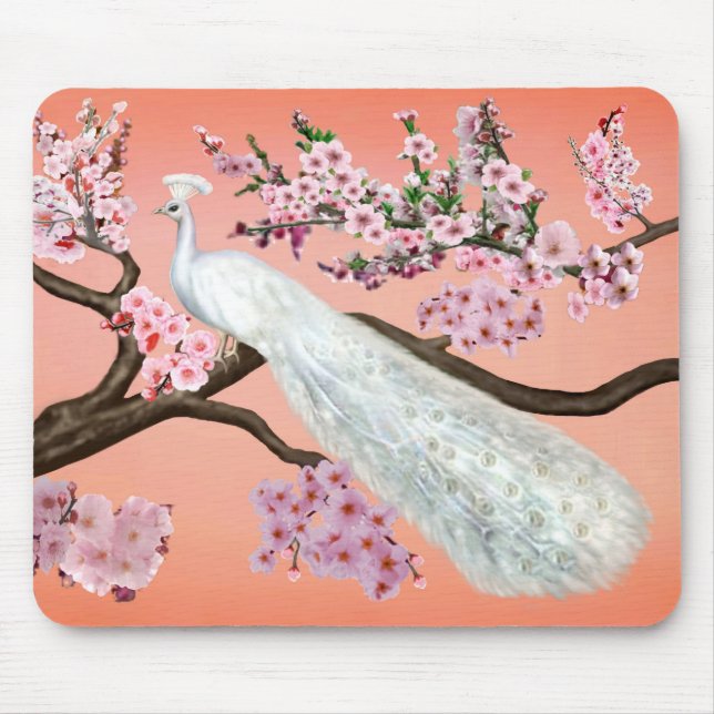 Körsbärsblommande påfågel musmatta (Framsidan)