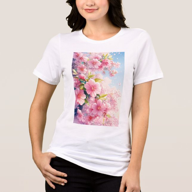 Körsbärsblommans vårflüstern t shirt (Framsida)