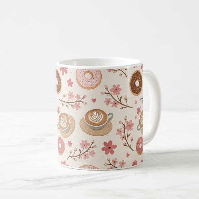 Körsbärsblommas Kaffekrympönster (3) Kaffemugg (Framsida höger)