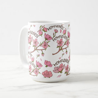 Körsbärsblommas Morfullhet Rosa Blommönster Kaffemugg