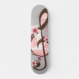 Körsbärsblommmusik Mini Skateboard Bräda 18,5 Cm