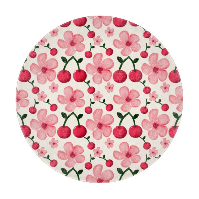 Körsbärsblommmuster, Rosa blommor  (Framsidan)