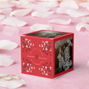 Körsbärsblommor & Dubbel Lycka Kinesiskt Bröllop Presentaskar