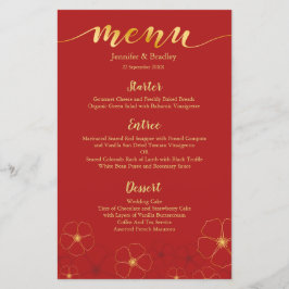 Körsbärsblommor Kinesisk Middagsmeny | Anpassad Fä