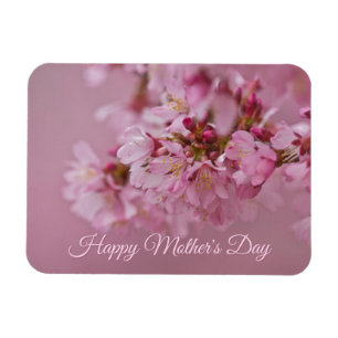 Körsbärsblommor Mors Dag Blekgul Reflektioner Magnet