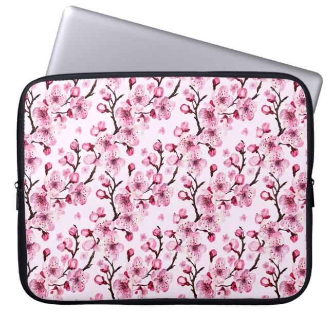 Körsbärsblommor på grenar laptop fodral (Framsidan)