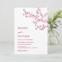 Körsbärsblommor Rosa Vitt Bröllop Casual