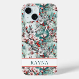 Körsbärsblommor Sakura Tryck Monogram