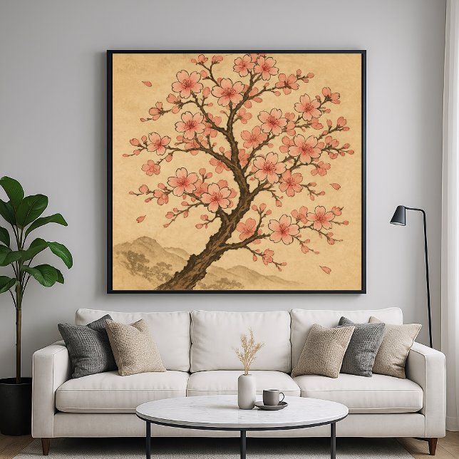 Körsbärsblommor - traditionell japansk konststil poster (Skapare uppladdad)