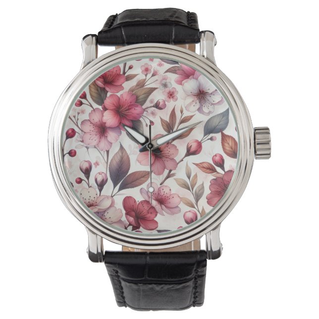 Körsbärsblomning Armbandsur (Framsida)
