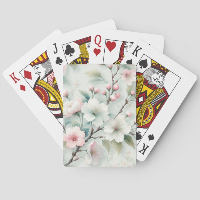 Körsbärsblomning Casinokort (Baksidan)