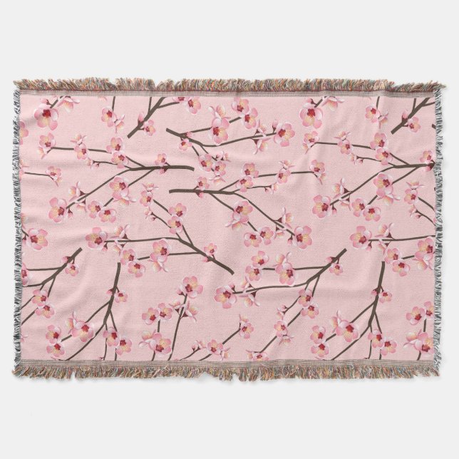 Körsbärsblomning Filt (Framsidan)