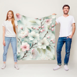 Körsbärsblomning Fleecefilt