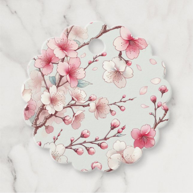 Körsbärsblomning Gåvor Etiketter (Framsida)