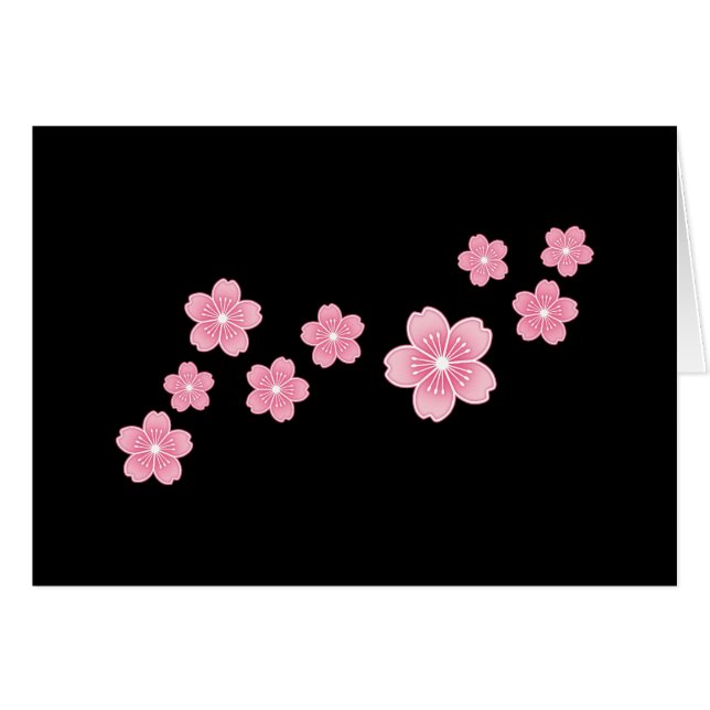 Körsbärsblomning Hälsningskort (Framsidan Horizontal)