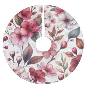 Körsbärsblomning Julgransmatta Borstad Polyester