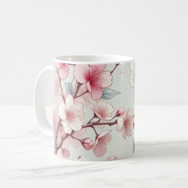 Körsbärsblomning Kaffemugg (Framsida vänster)