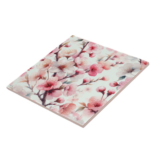 Körsbärsblomning Kakelplatta (Sidan)