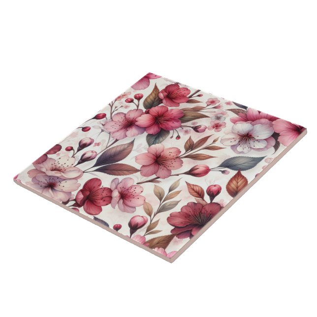 Körsbärsblomning Kakelplatta (Sidan)