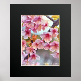 Körsbärsblomning "Kawazu-Zakura"-affisch Poster